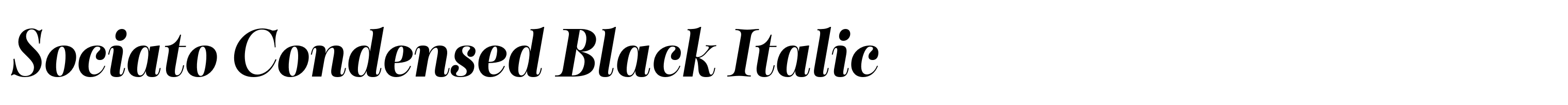 Sociato Condensed Black Italic